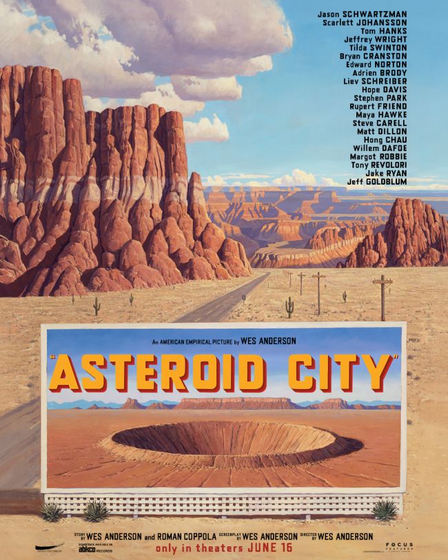 Hier ist das Poster für Wes Andersons nächsten Film, Asteroid City